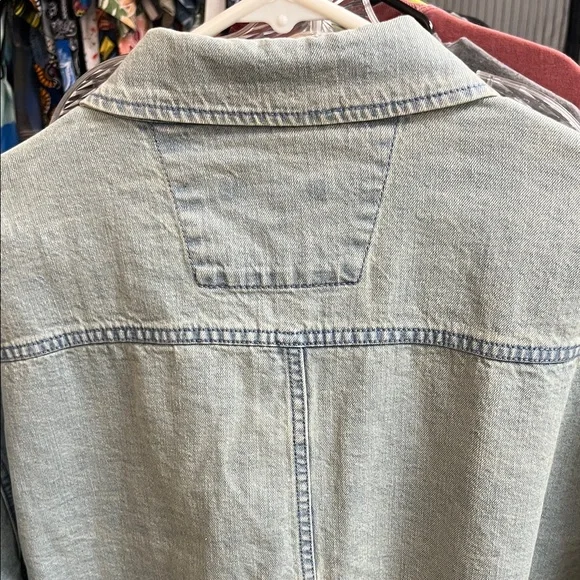 John Varvatos Men's Light Blue Denim Shirt/Chore Jacket